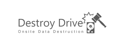 Destroy Drive black and white customer logo